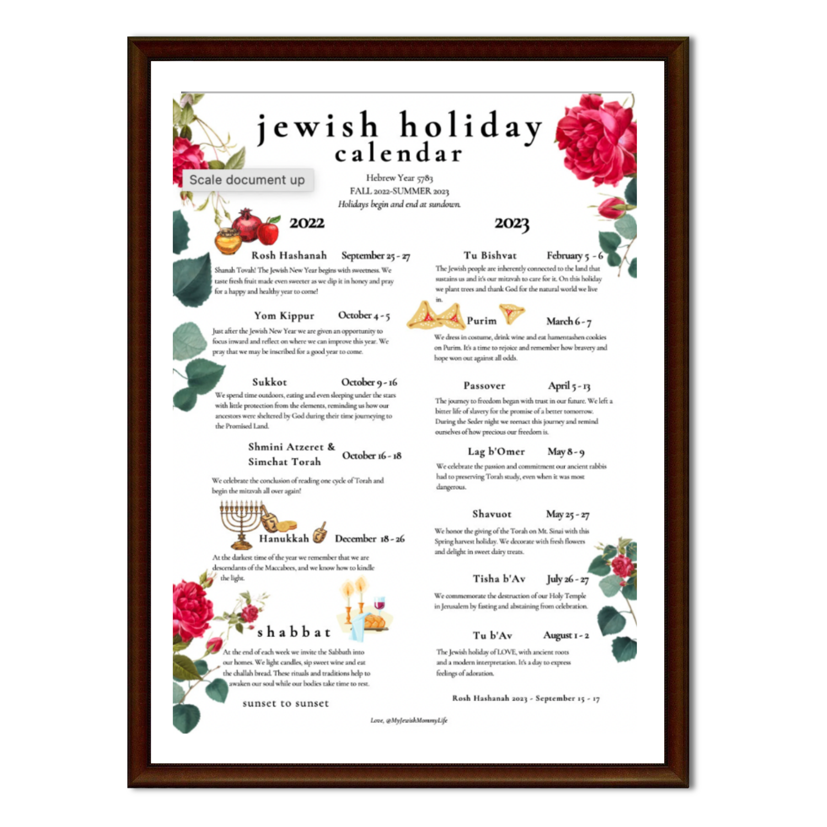Jewish feast days calendar 2022